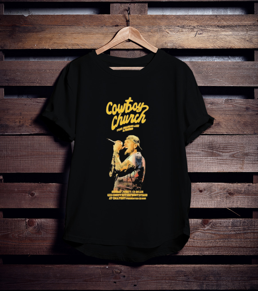 Cowboy Church Brandon Lake Sunday June 7 2026 Chevy Riverfront Stage CMA Fest Nashville T-Shirt