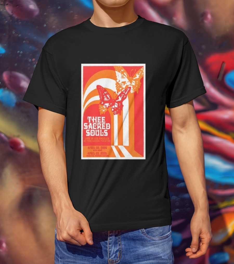 Thee Sacred Souls Live In Los Angeles At The Greek Theatre April 22 23 2026 With Rioghan Womack Sisters T-Shirt