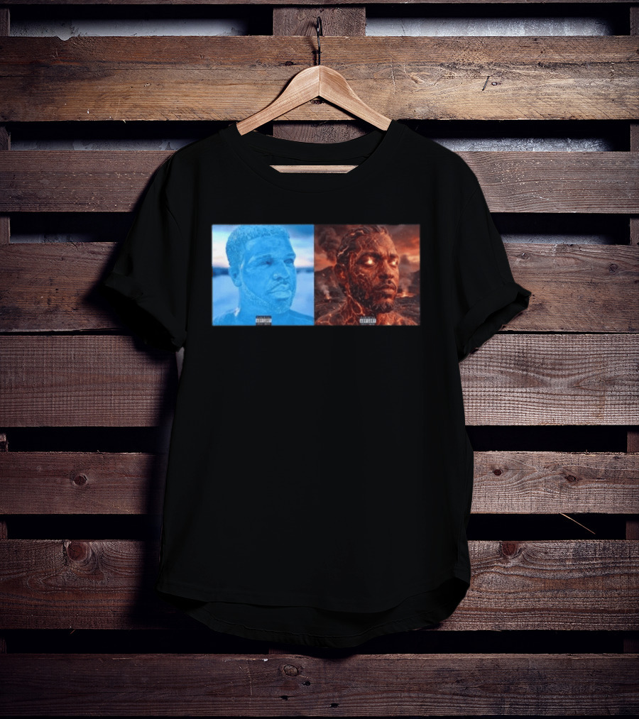 Drake Iceman Kendrick Lamar Fireman Album Cover Mashup T-Shirt