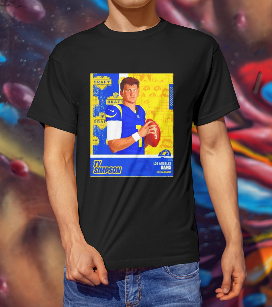 Ty Simpson Los Angeles Rams NFL Draft 2026 Quarterback Alabama T-Shirt
