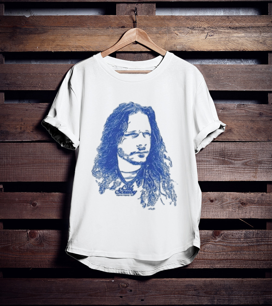 Cal Scruby Tdyk Blue Long Hair T-Shirt
