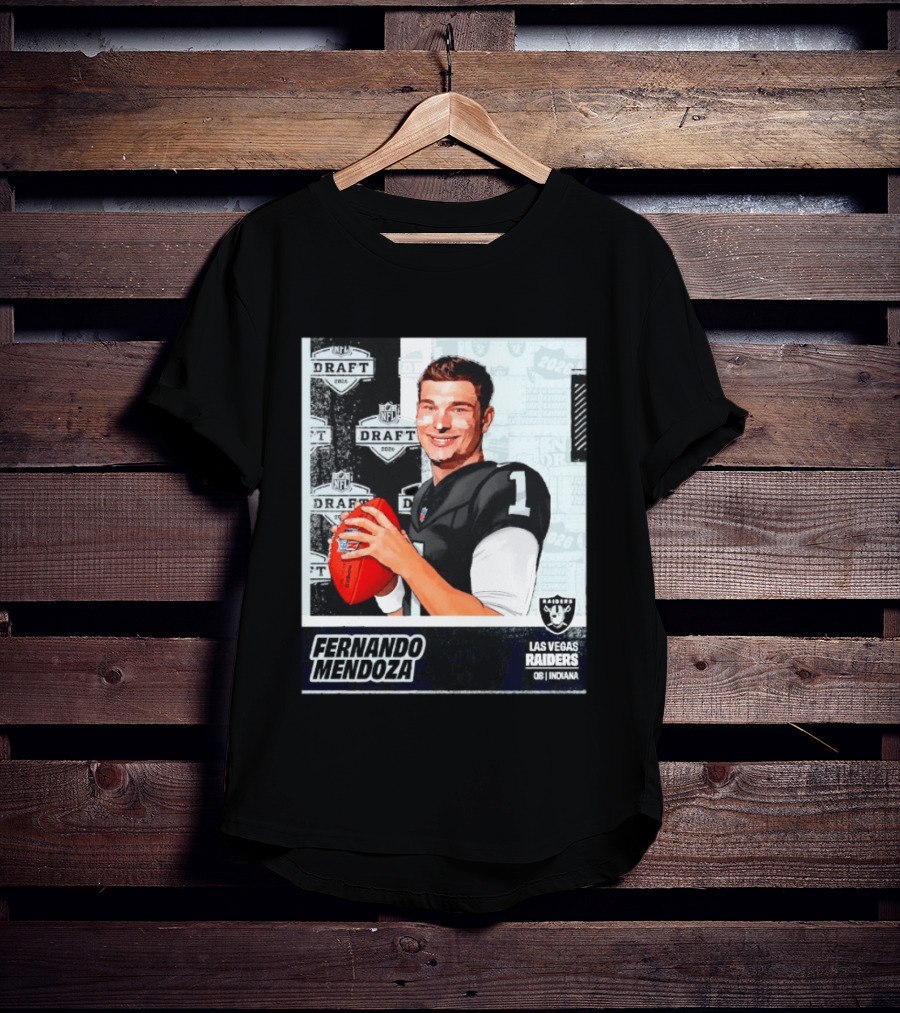 Fernando Mendoza Las Vegas Raiders 2026 Draft QB Indiana NFL T-Shirt