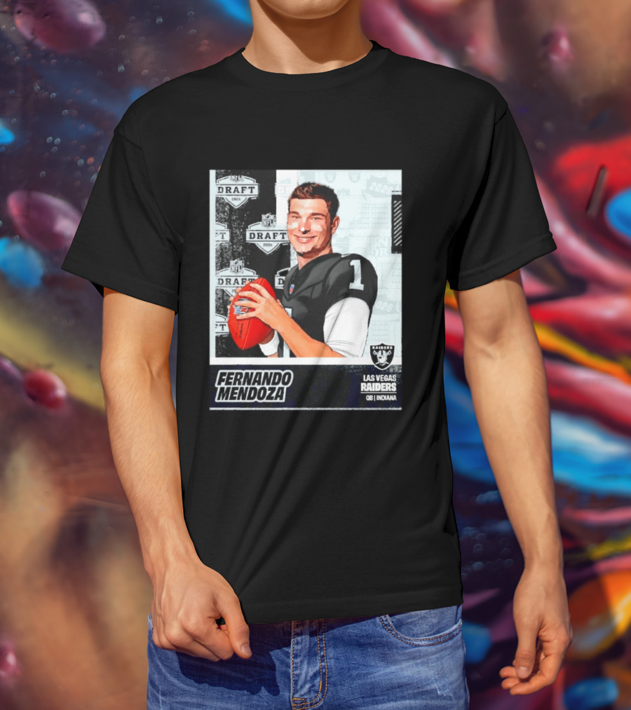 Fernando Mendoza Las Vegas Raiders 2026 Draft QB Indiana NFL T-Shirt