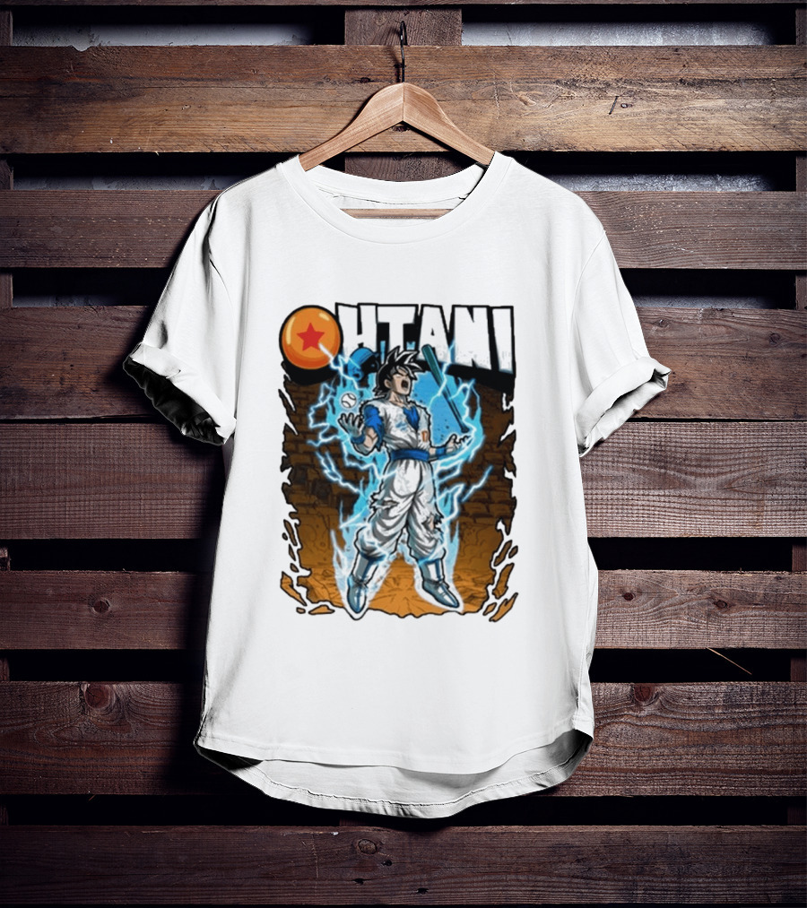 Ohtani Dragon Ball Z Power Up Saiyan Baseball Fusion T-Shirt