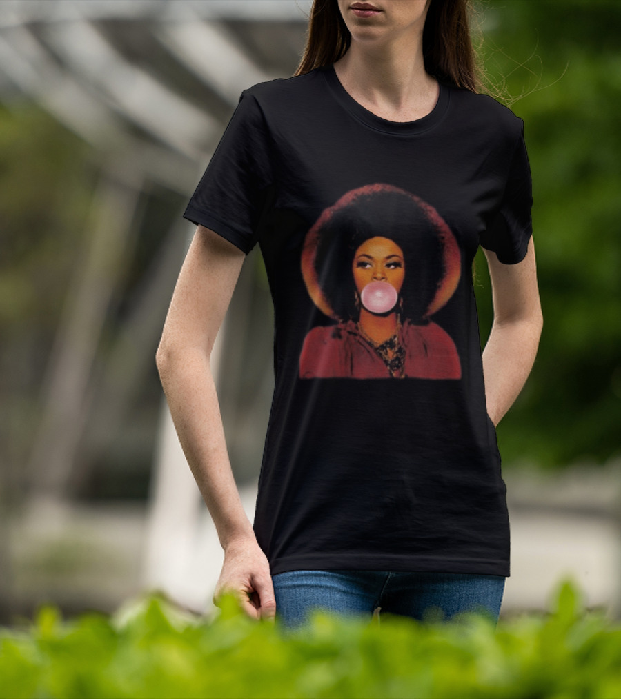 Miss Jill Scott Bubblegum Afro Silhouette Trend T-Shirt