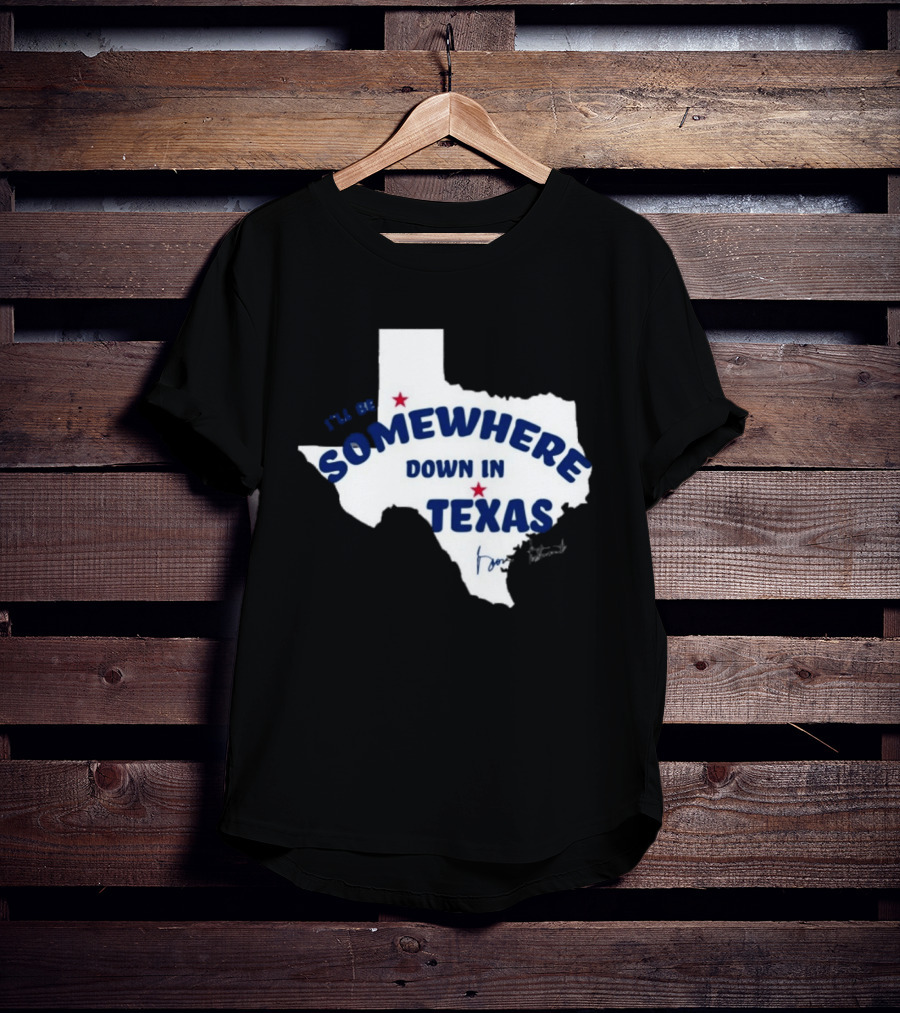 George Strait 2026 Spring Tour I'll Be Somewhere Down In Texas Map T-Shirt