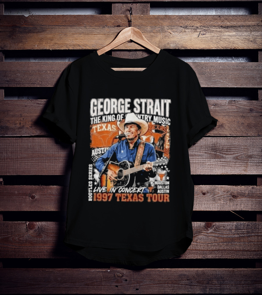 George Strait The King Of Country Music 1997 Texas Tour May 15 2026 Moody Center Austin TX NCAA Texas Longhorns T-Shirt