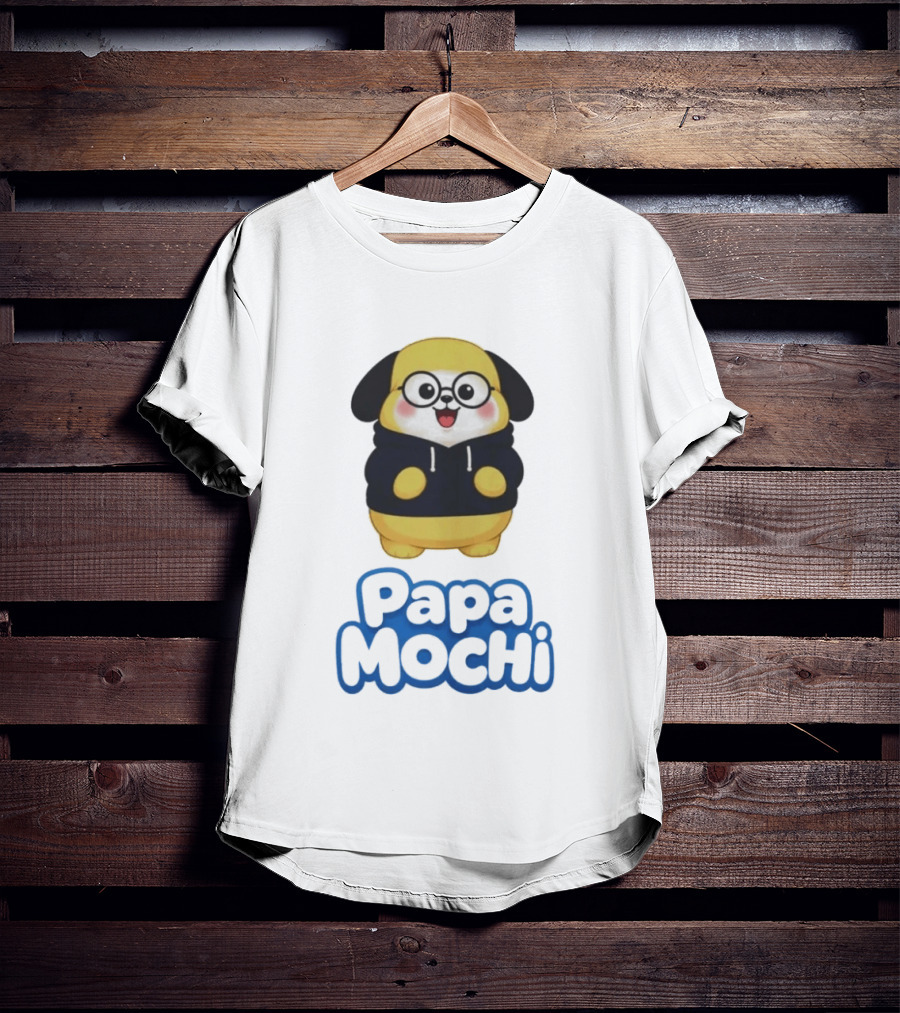 Papa Mochi Cute Character With Glasses T-Shirt
