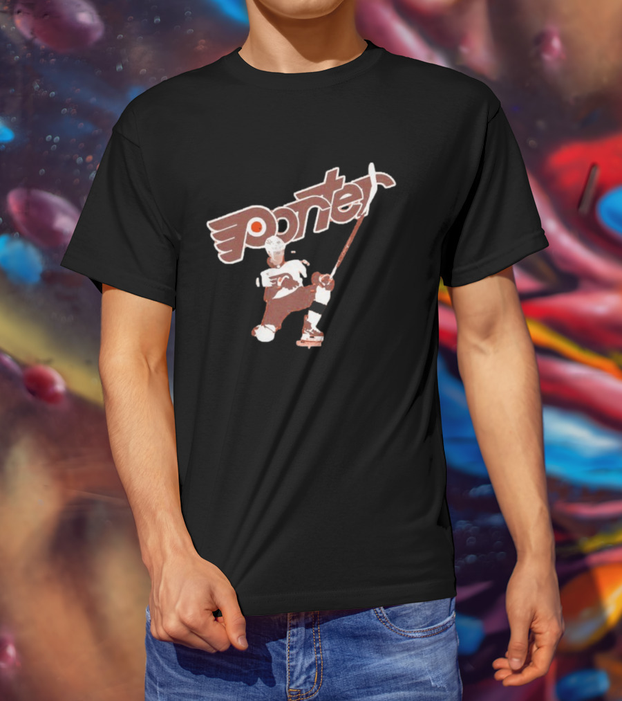 Porter Martone Philadelphia Flyers Hockey Player Action Pose T-Shirt