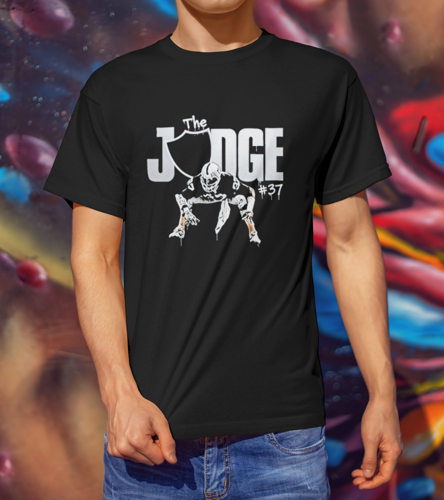 The Judge Las Vegas Raiders 37 Linebacker T-Shirt