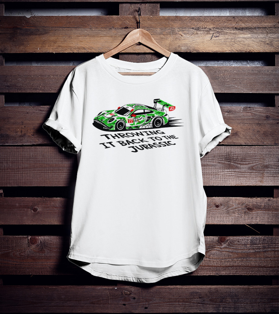 Throwing It Back To The Jurassic Racing Car Fun T-Shirt