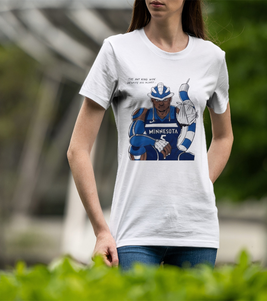 Anthony Edwards Minnesota Timberwolves Game 2 Ant King Triumph Injury T-Shirt