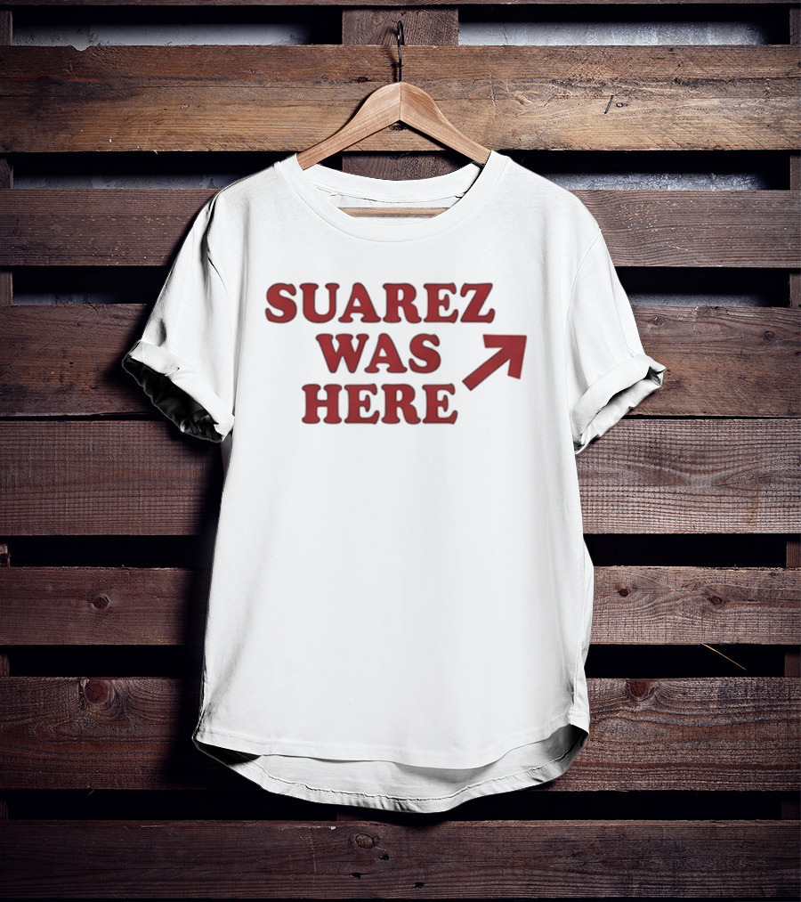 Suarez Was Here Arrow Icon Bold Red T-Shirt