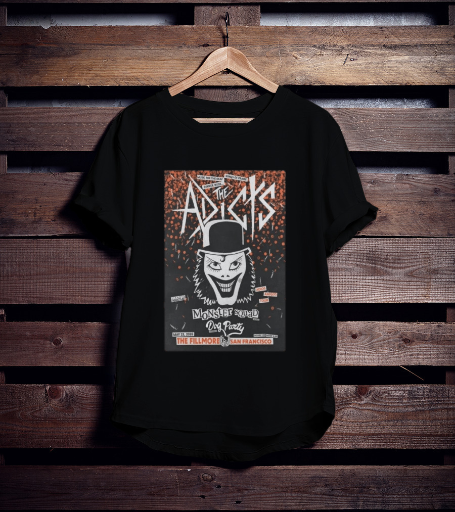 The Adicts Monster Squad Dog Party Tour At The Fillmore San Francisco May 23 2026 T-Shirt