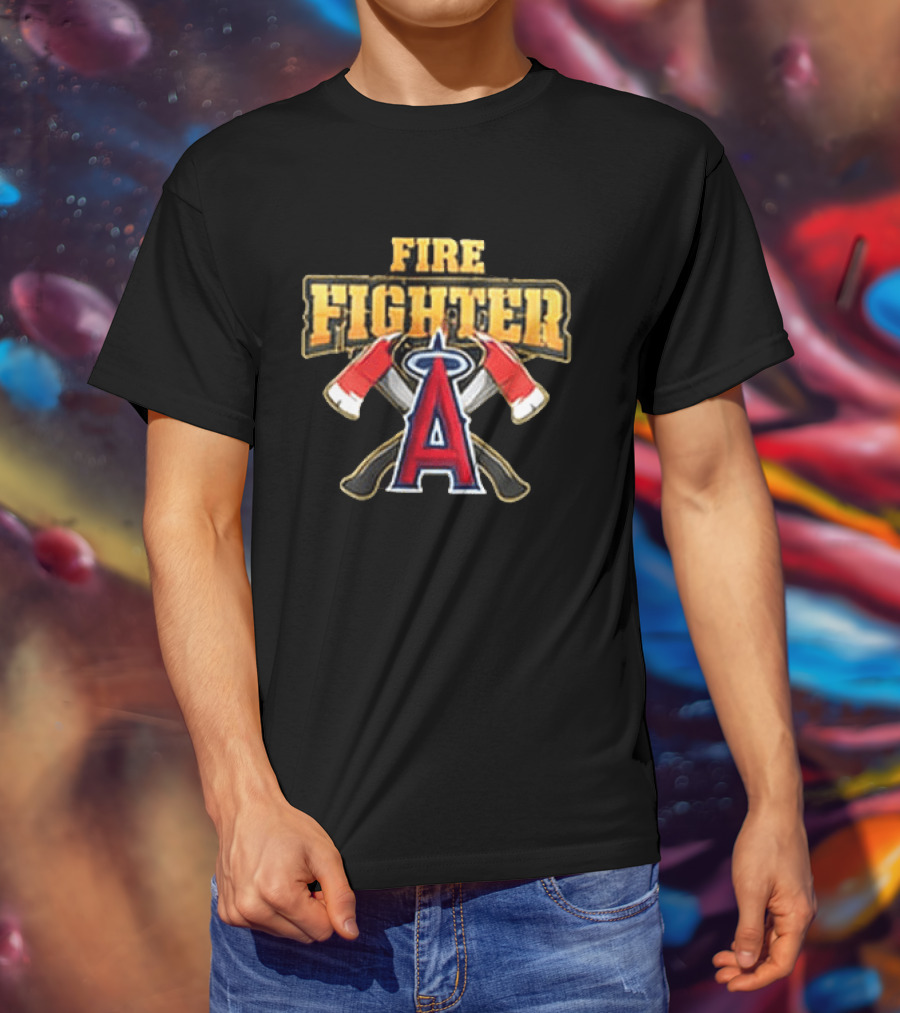 2026 Angels Firefighter Appreciation Giveaway Fire Fighter Axes T-Shirt