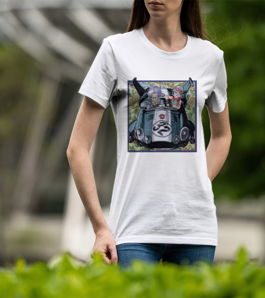 Dragon Ball Z Capsule Corp Adventure Trunks And Bulma Car Ride T-Shirt