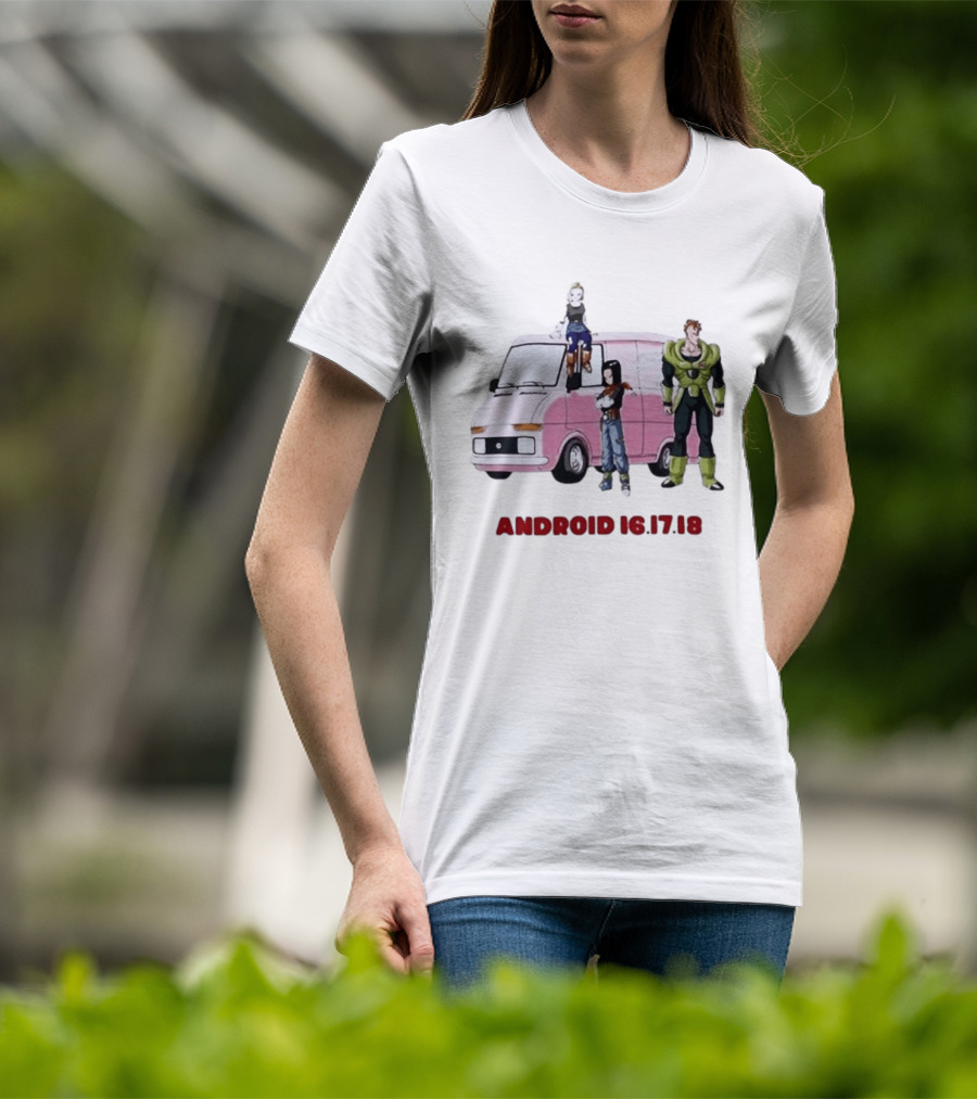 Dragon Ball Z Android 16 17 18 Pink Van Scene T-Shirt