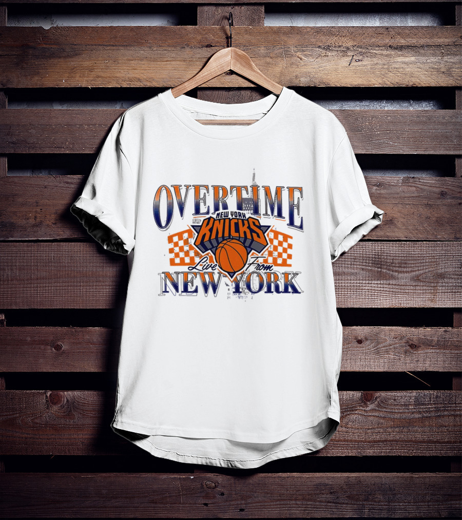 Overtime New York Knicks Live From New York Basketball T-Shirt