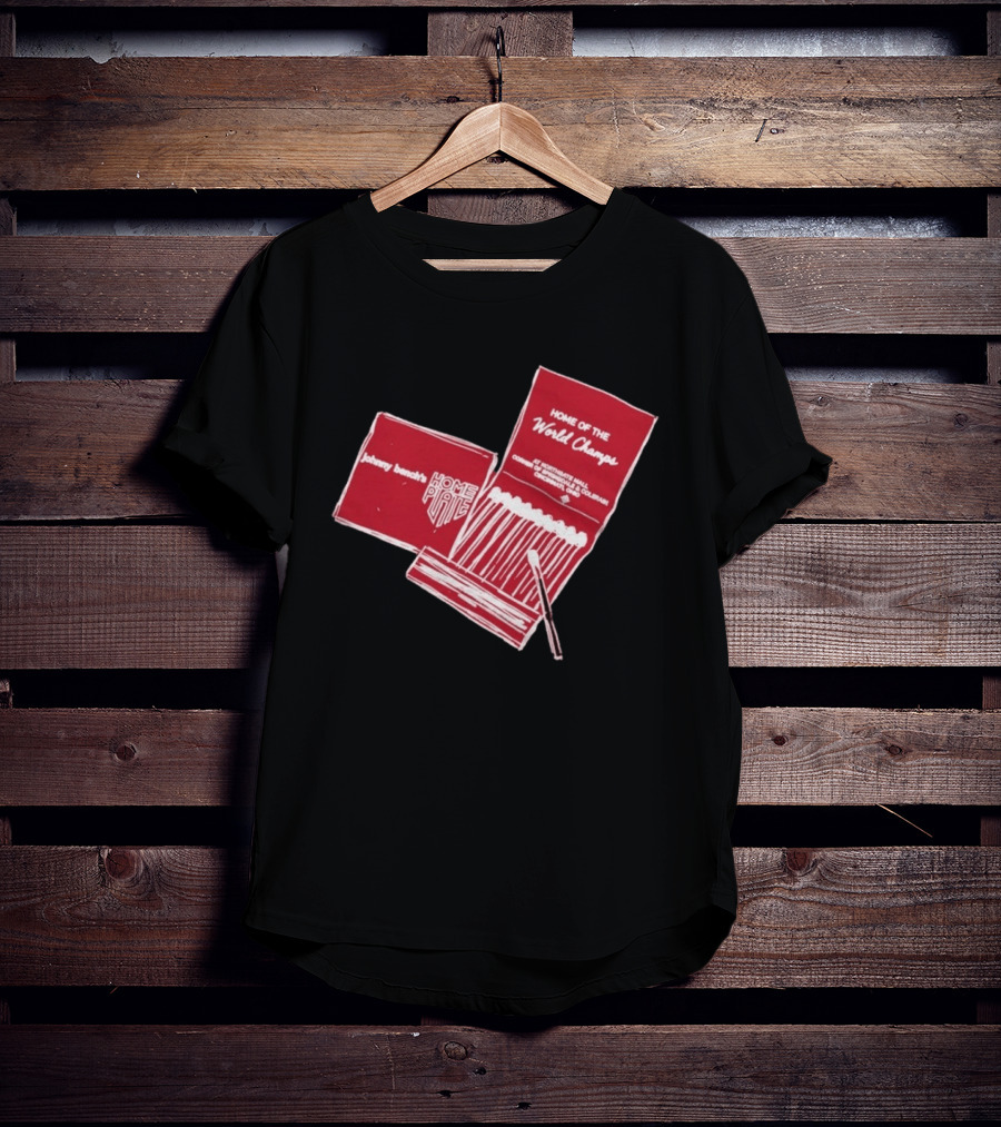 Johnny Bench Home Plate Matchbook Home Of The World Champs Crosley Field Cincinnati Ohio T-Shirt