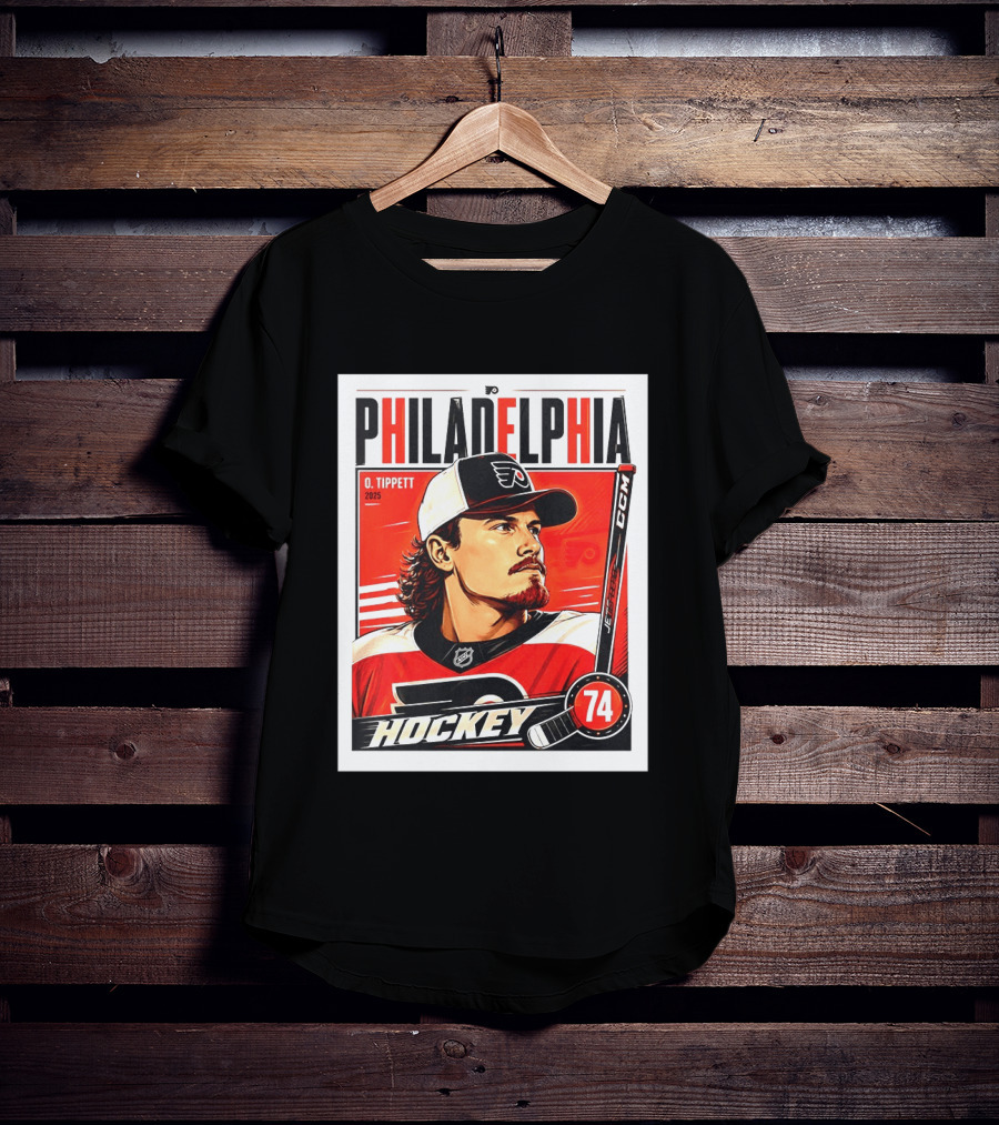 Owen Tippett 74 Philadelphia Flyers Hockey Vintage Style 2025 T-Shirt