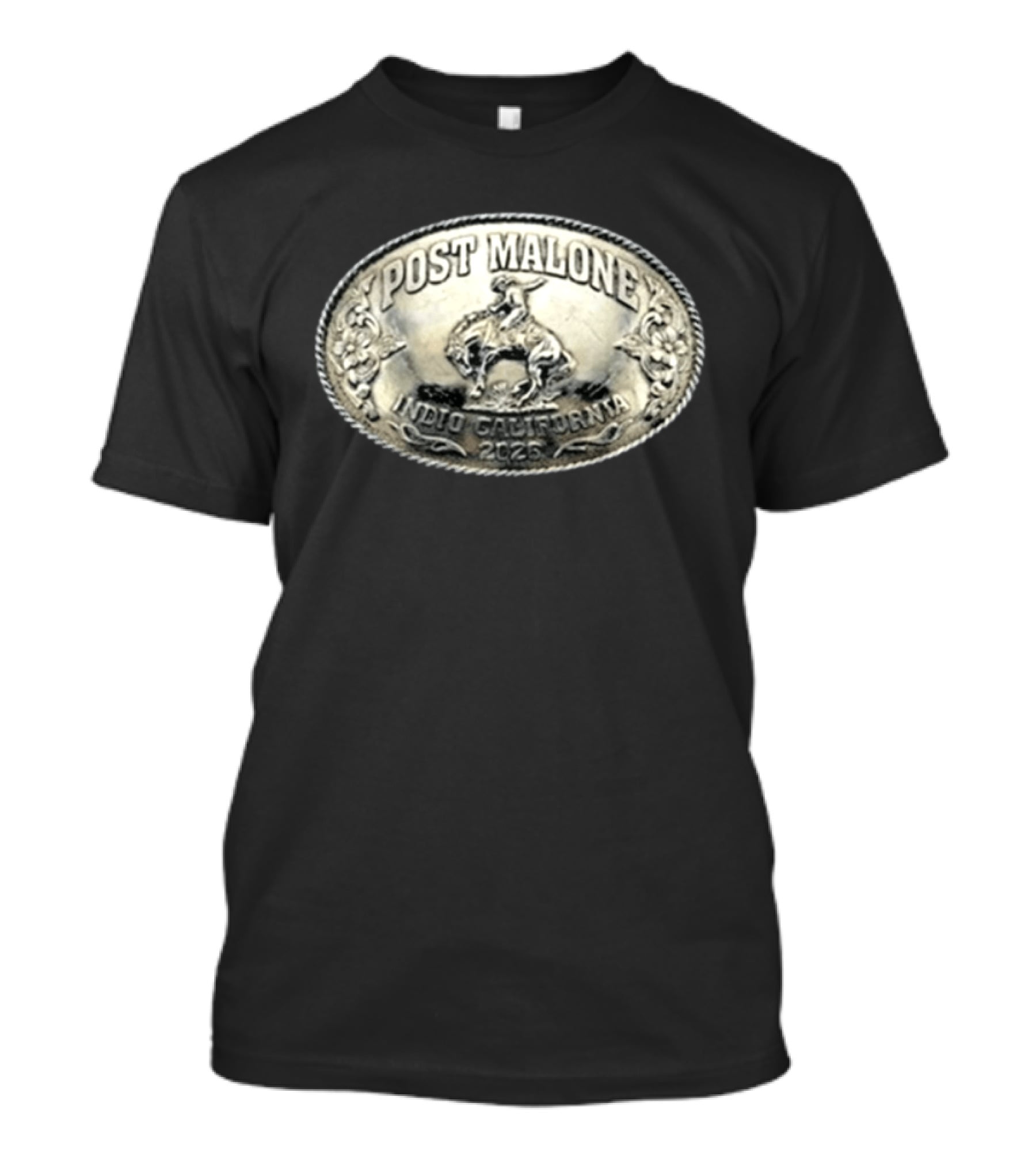 Post Malone Indio California 2026 Rodeo Belt Buckle T-Shirt