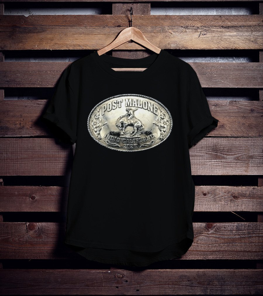 Post Malone Indio California 2026 Rodeo Belt Buckle T-Shirt