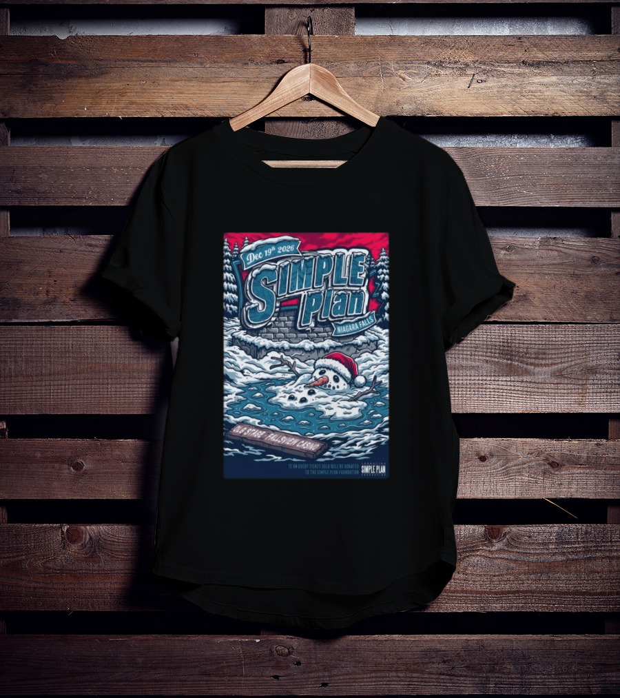Dec 19 2026 Simple Plan Niagara Falls Frosted Holiday Show T-Shirt