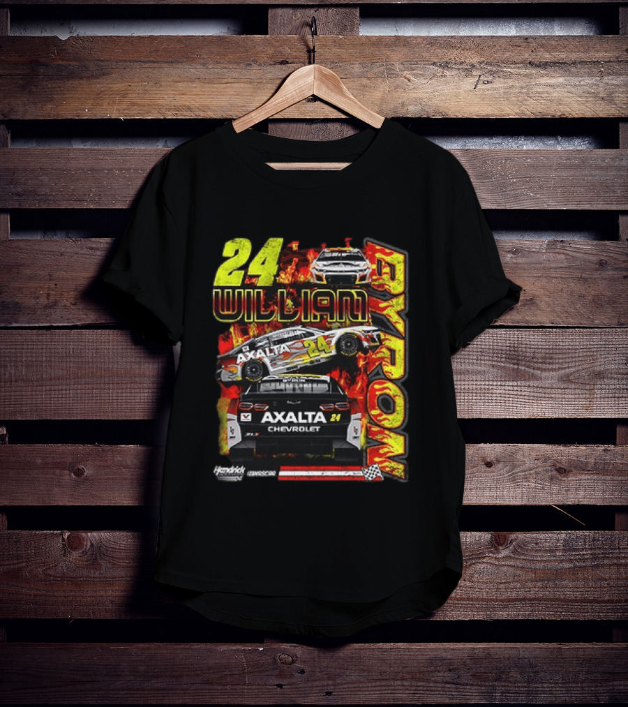 William Byron 24 Axalta Chevrolet Flames Racing Hendrick Motorsports T-Shirt