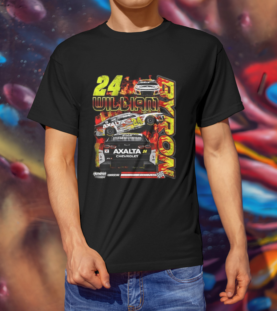William Byron 24 Axalta Chevrolet Flames Racing Hendrick Motorsports T-Shirt