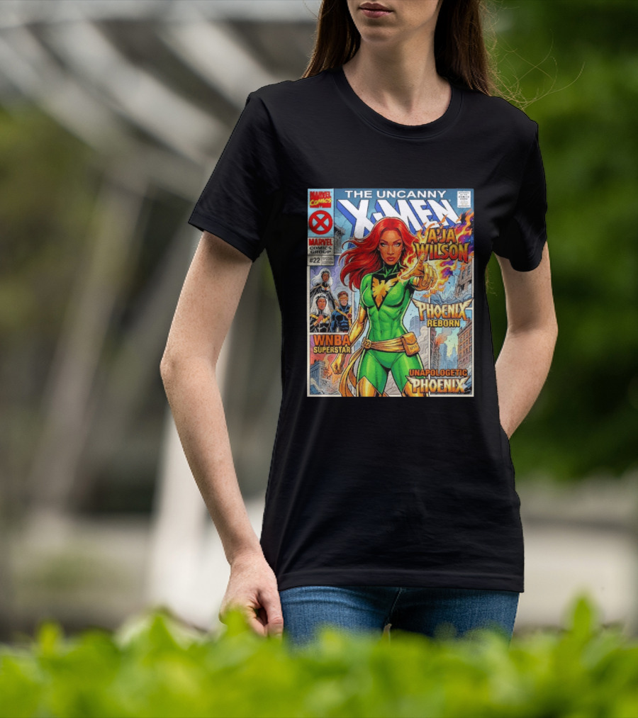 The Uncanny X Men A'Ja Wilson Phoenix Reborn WNBA Superstar Unapologetic Phoenix Comic T-Shirt