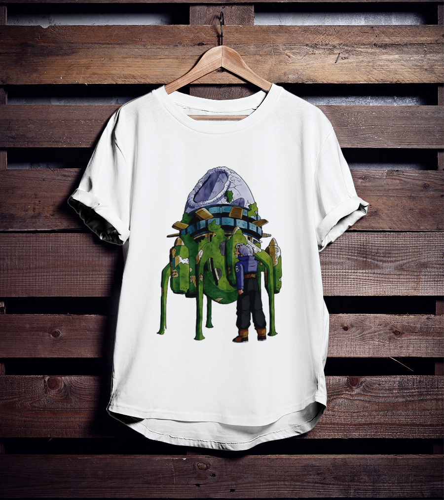 Dragon Ball Z Future Trunks Capsule Corp Time Machine Scene T-Shirt