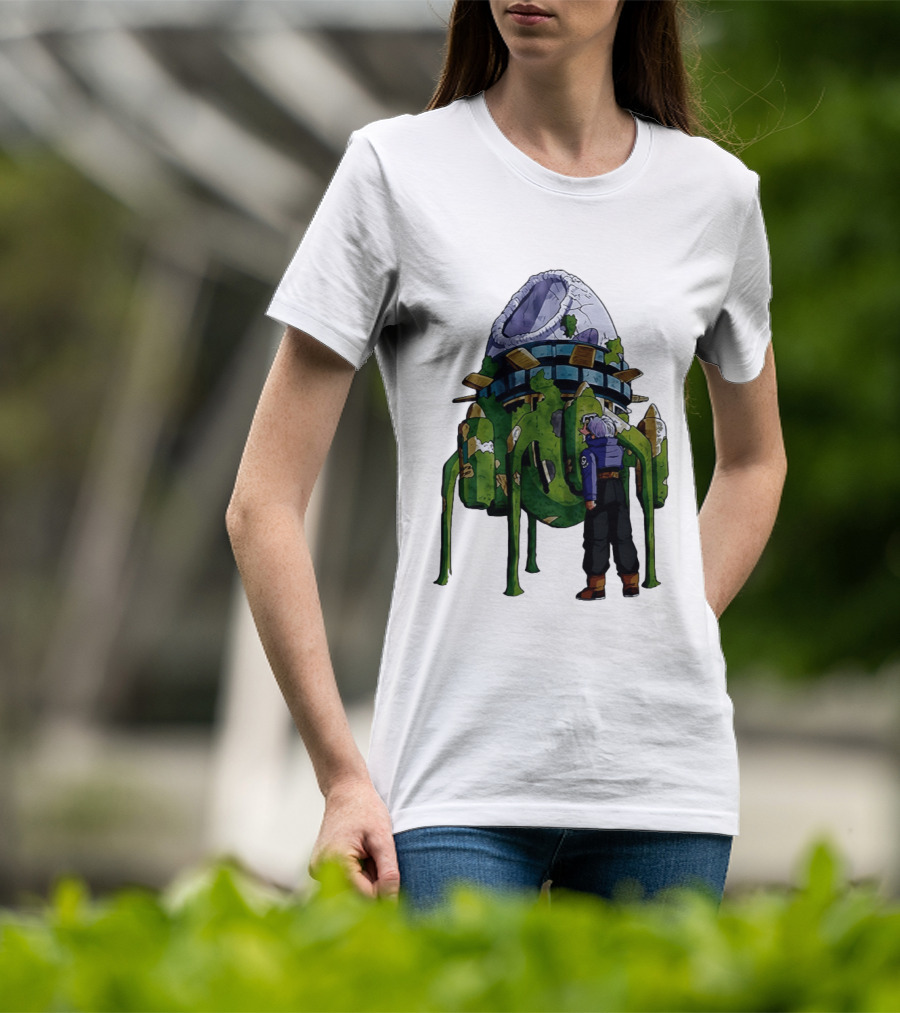 Dragon Ball Z Future Trunks Capsule Corp Time Machine Scene T-Shirt