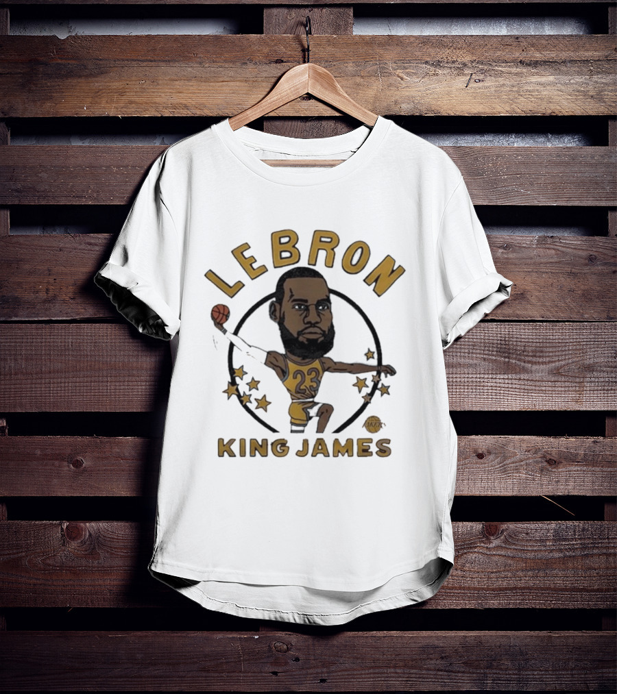 LeBron King James Los Angeles Lakers Basketball Caricature 23 T-Shirt