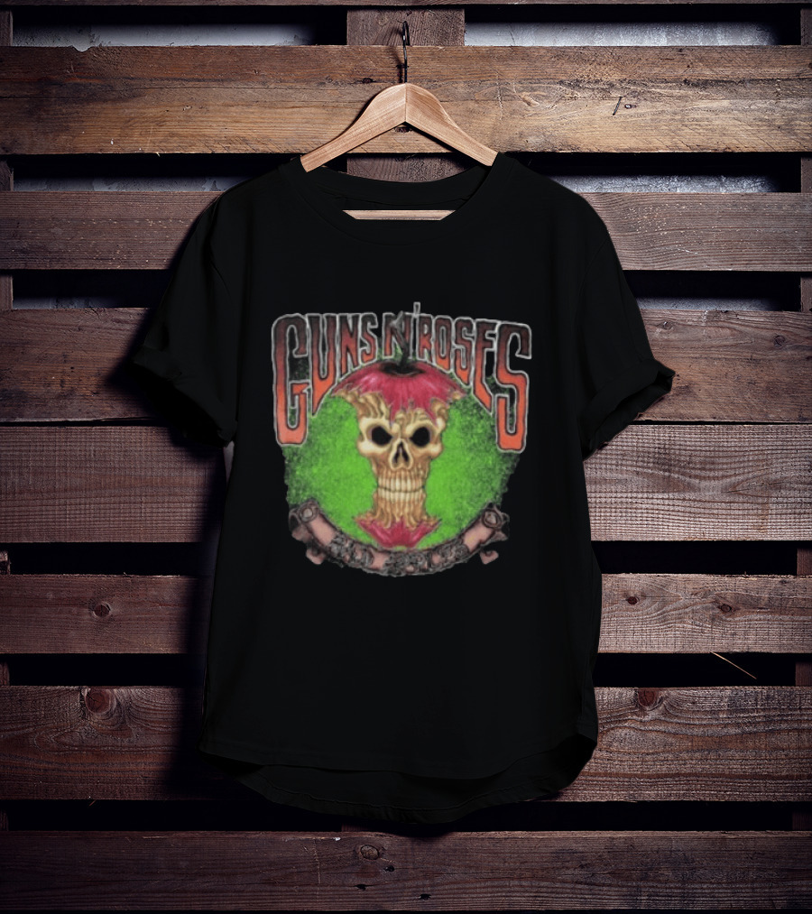 Guns N Roses Bad Apple Skull Use Your Illusion Tour 1991 1993 T-Shirt