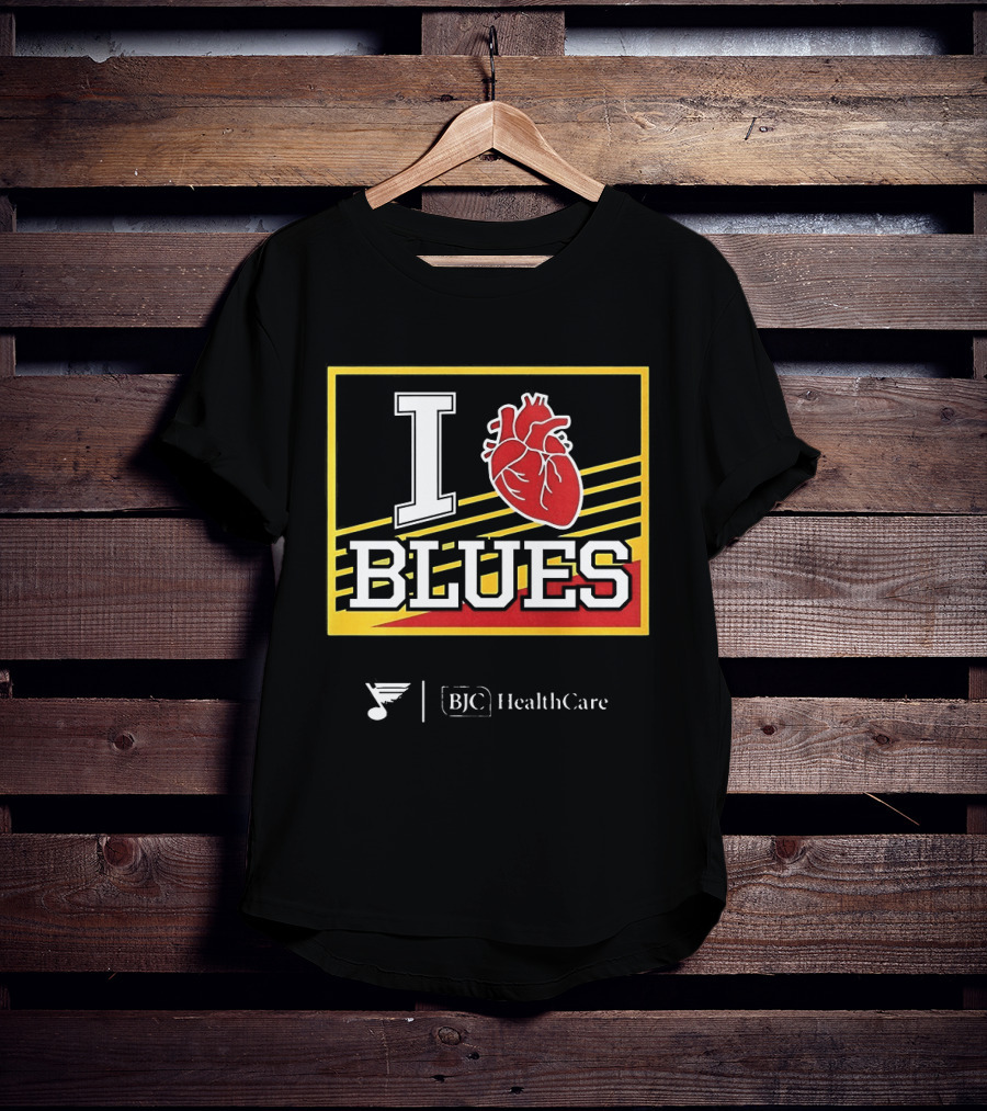 I Heart Blues 2025 BJC Healthcare Promotion T-Shirt