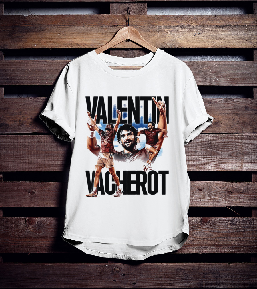 Valentin Vacherot Tennis Player Action Pose Montage T-Shirt