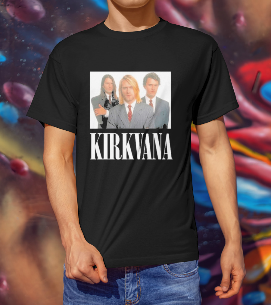 Kirkvana Nirvana Kurt Cobain Dave Grohl Suit T-Shirt