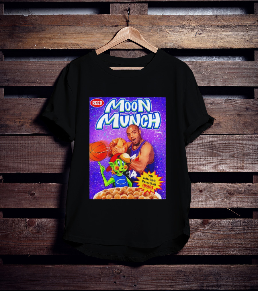 Reed Moon Munch Basketball Cereal Charles Barkley Phoenix Suns Magic T-Shirt