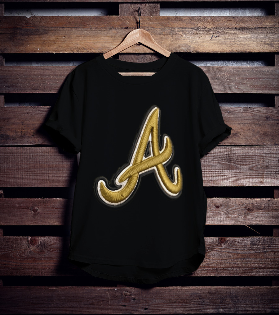 Atlanta Braves Armed Forces 2026 Hat Gold Embroidered A T-Shirt
