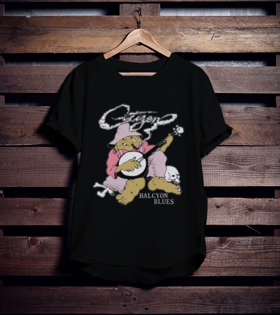 Citizen Halcyon Blues Smoking Gnome Banjo Player T-Shirt