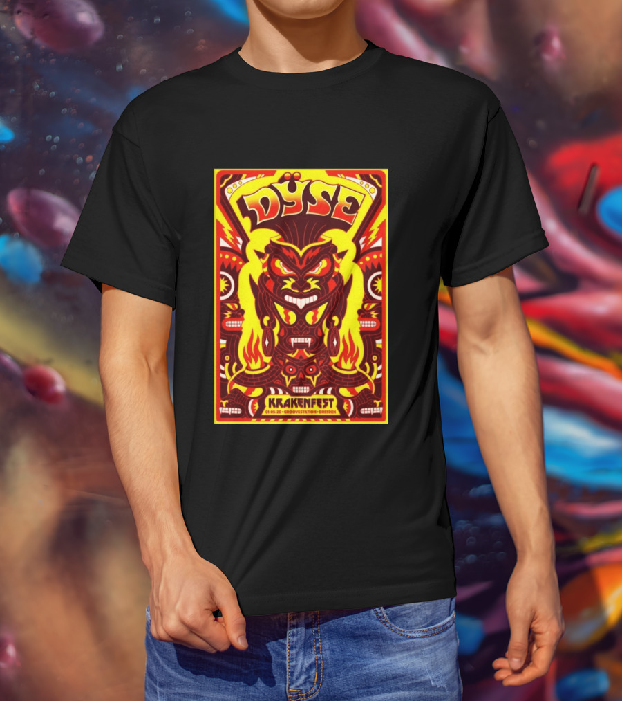 Dyse Krakenfest 01.05.26 Groovestation Dresden Bold Psychedelic Demon T-Shirt