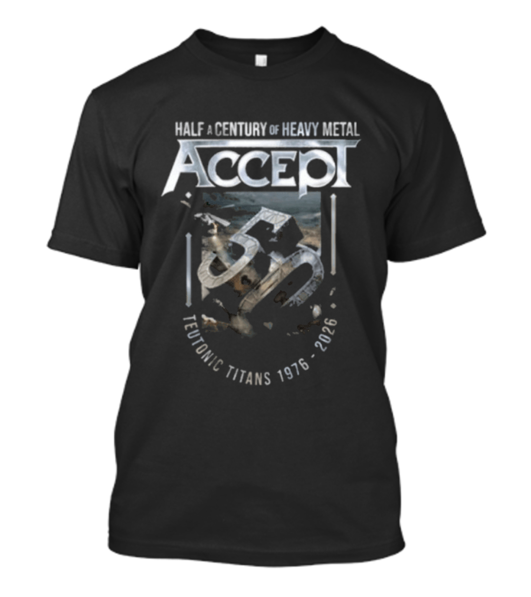 Accept Half A Century Of Heavy Metal Teutonic Titans 1976 2026 T-Shirt
