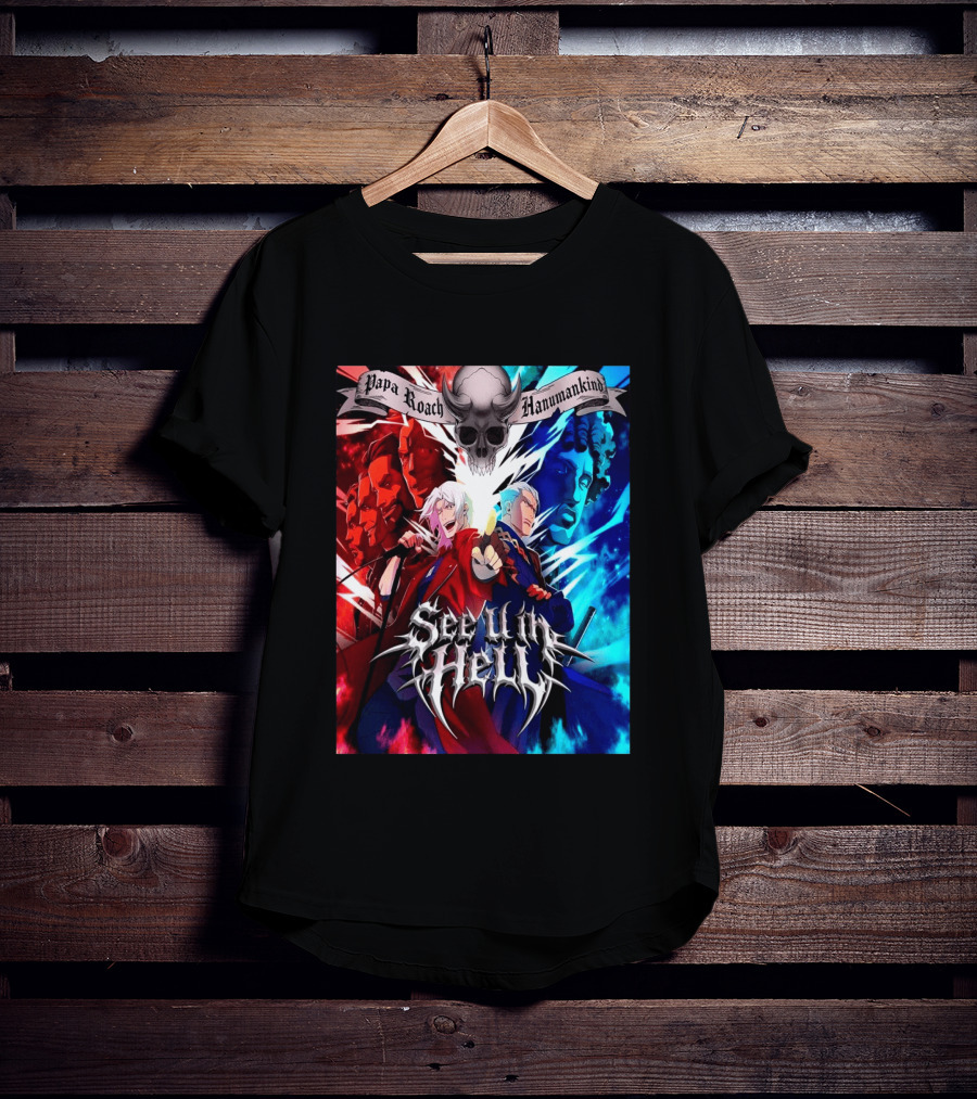 Papa Roach Hanumankind Devil May Cry Season 2 See U In Hell Song T-Shirt