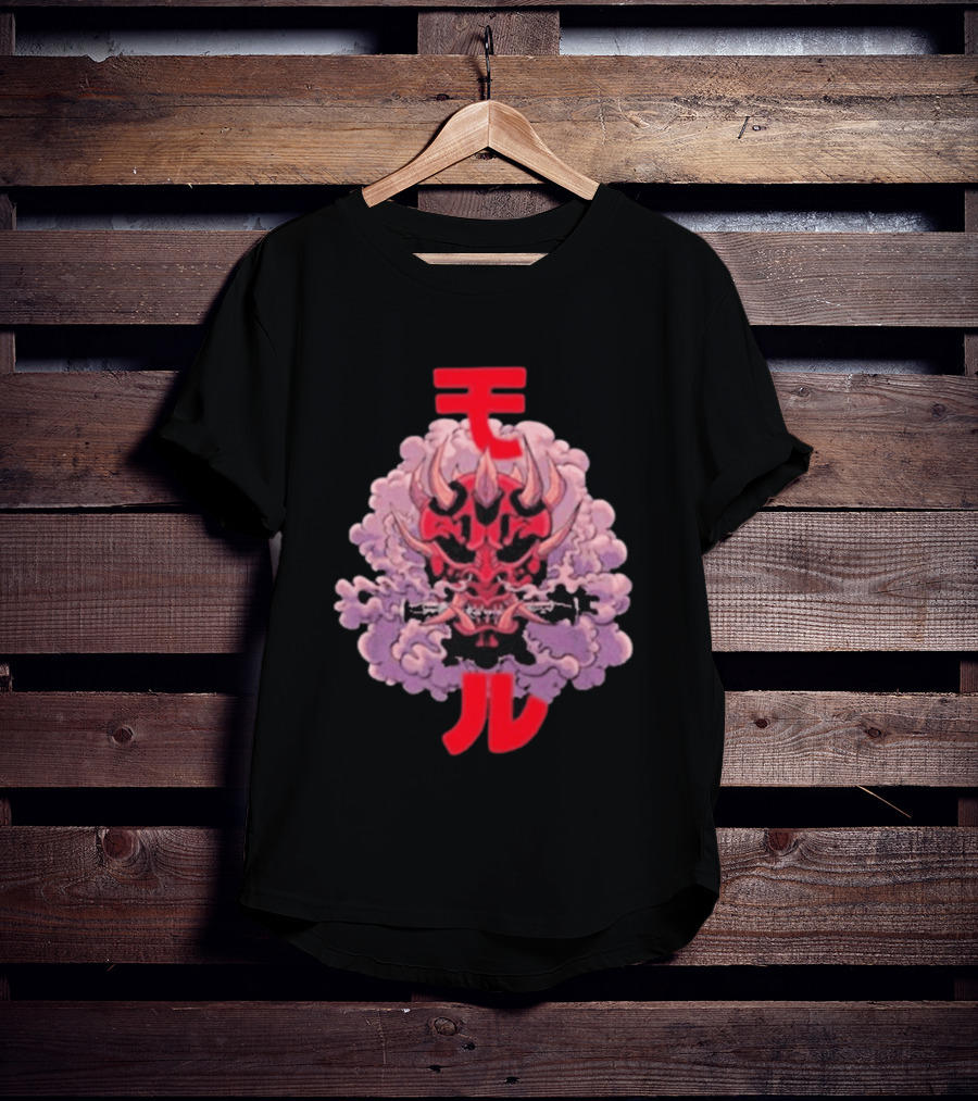 Screencrush Warrior Of Vengeance Oni Mask Kanji T-Shirt