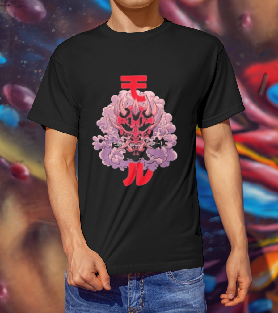 Screencrush Warrior Of Vengeance Oni Mask Kanji T-Shirt