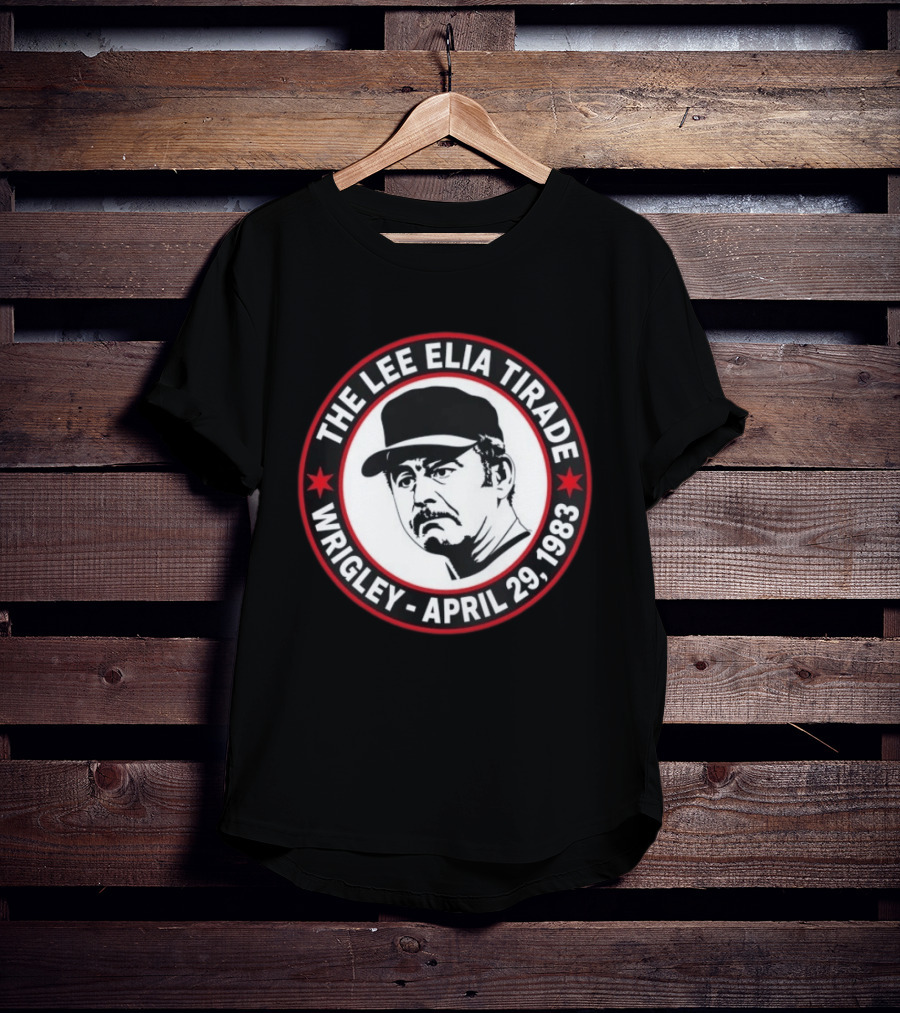 The Lee Elia Tirade Wrigley April 29 1983 Circular Badge With Baseball Cap T-Shirt