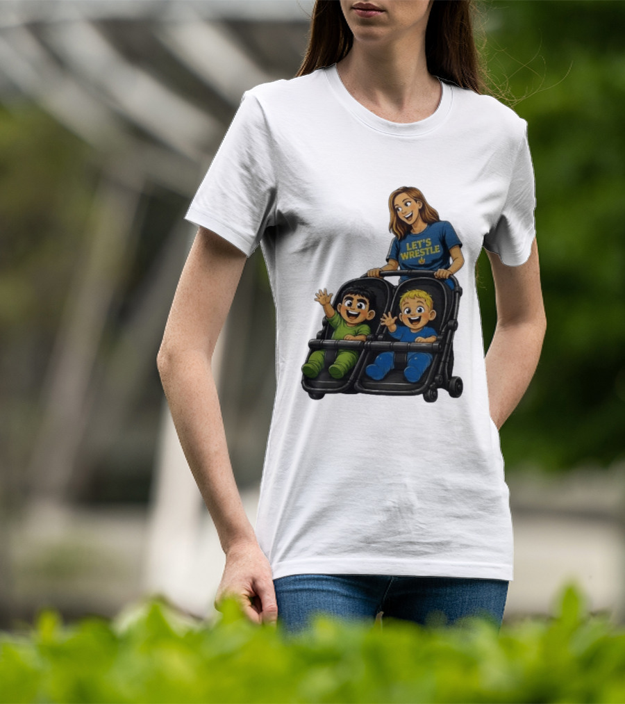Pro Wrestling Tees Let's Wrestle Mother Lareesa Double Stroller Kids T-Shirt