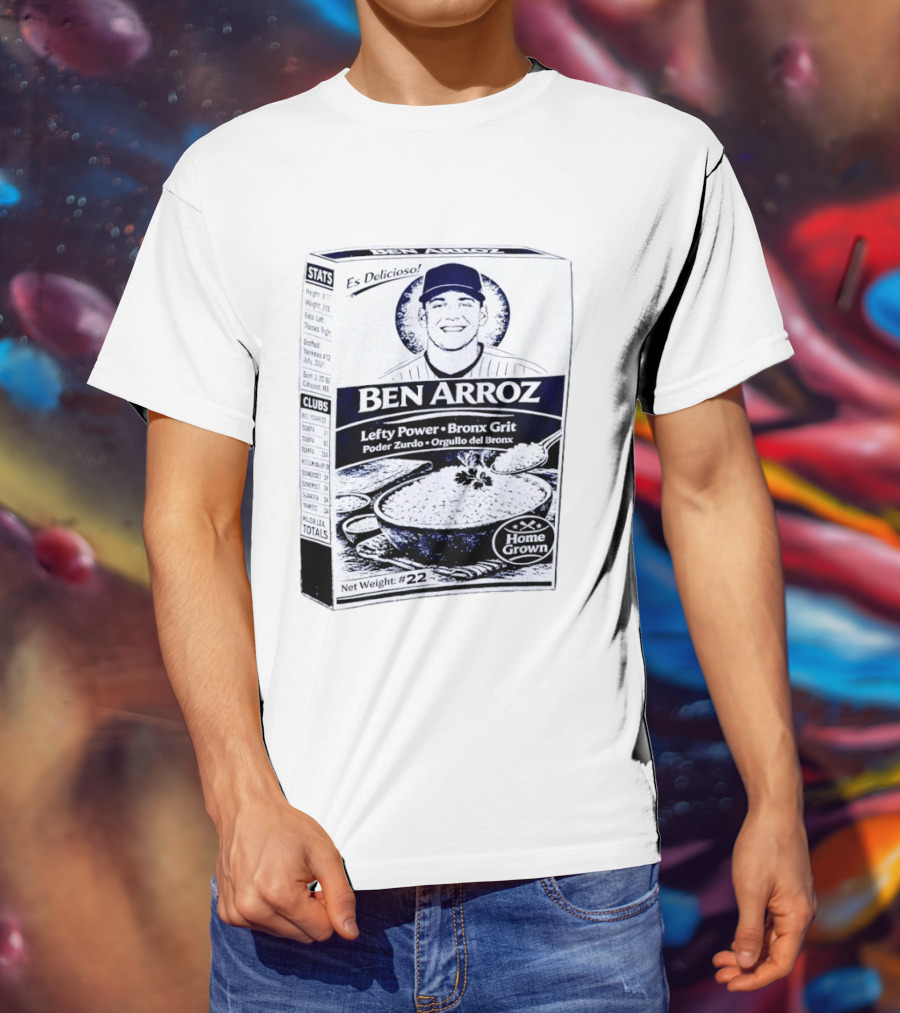 Ben Arroz Lefty Power Bronx Grit Orgullo Del Bronx Yankees Baseball Player T-Shirt