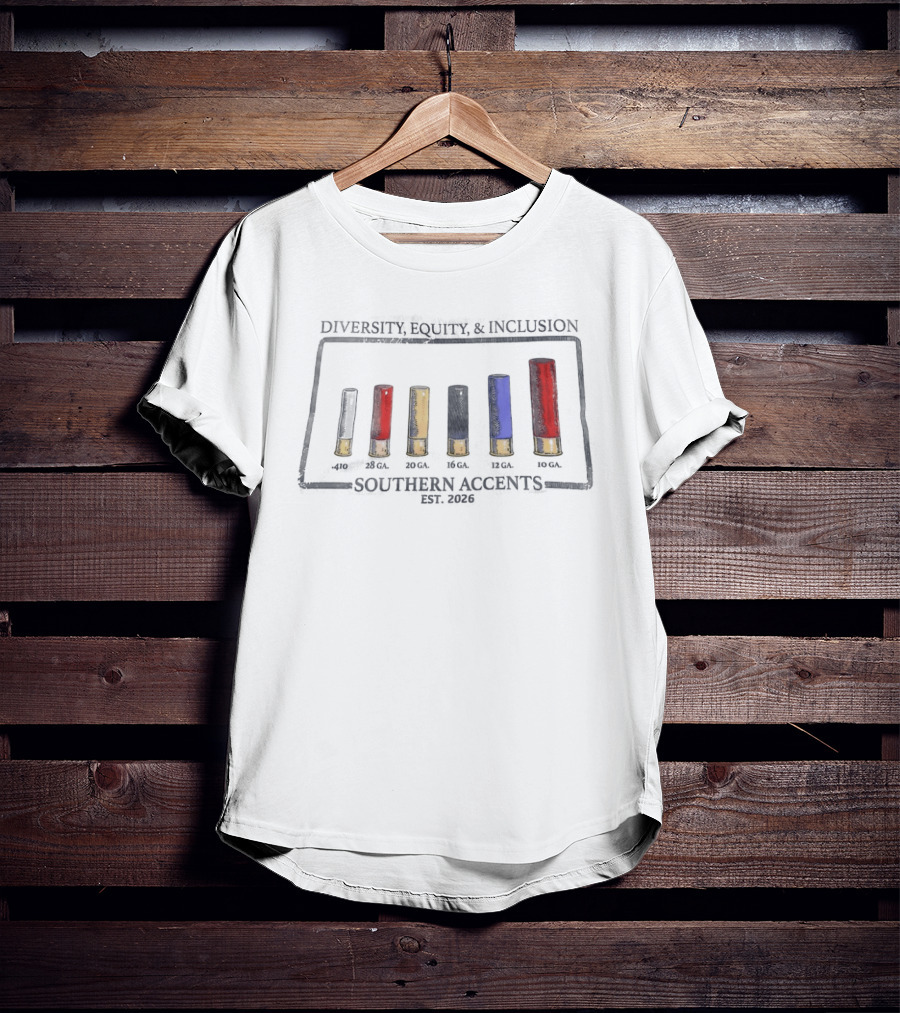 Diversity Equity And Inclusion Southern Accents 2026 Colorful Cartridges T-Shirt