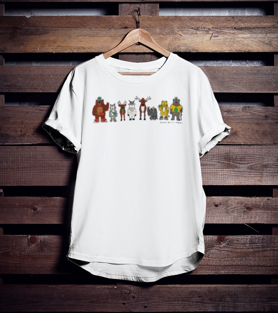 Parks Project Adventure Crew Forest Animals With Bears, Moose, And Squirrel Characters T-Shirt